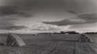Photo, Hay bales and wide prairie sky